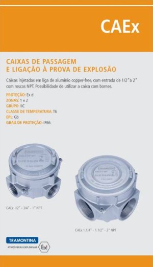 Caixas de Passagem e Ligação À Prova de Explosão