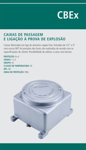 Caixas de Passagem e Ligação À Prova de Explosão