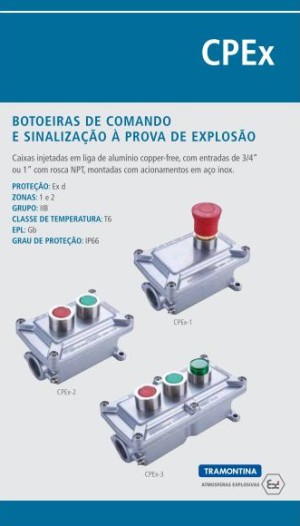 Botoeiras de Comando e Sinalização À Prova de Explosão